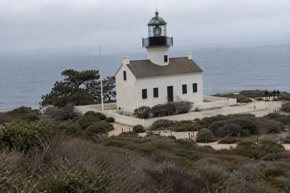 Old Point Loma Lighthouse building on the Cabrillo National Monument headland